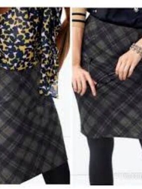 Cabi step out plaid pencil skirt